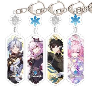 Honkai: Star Rail Figure Phainon Keychain Sparxie Evanescia Ashveil Silver Wolf Acrylic Keyring Anime