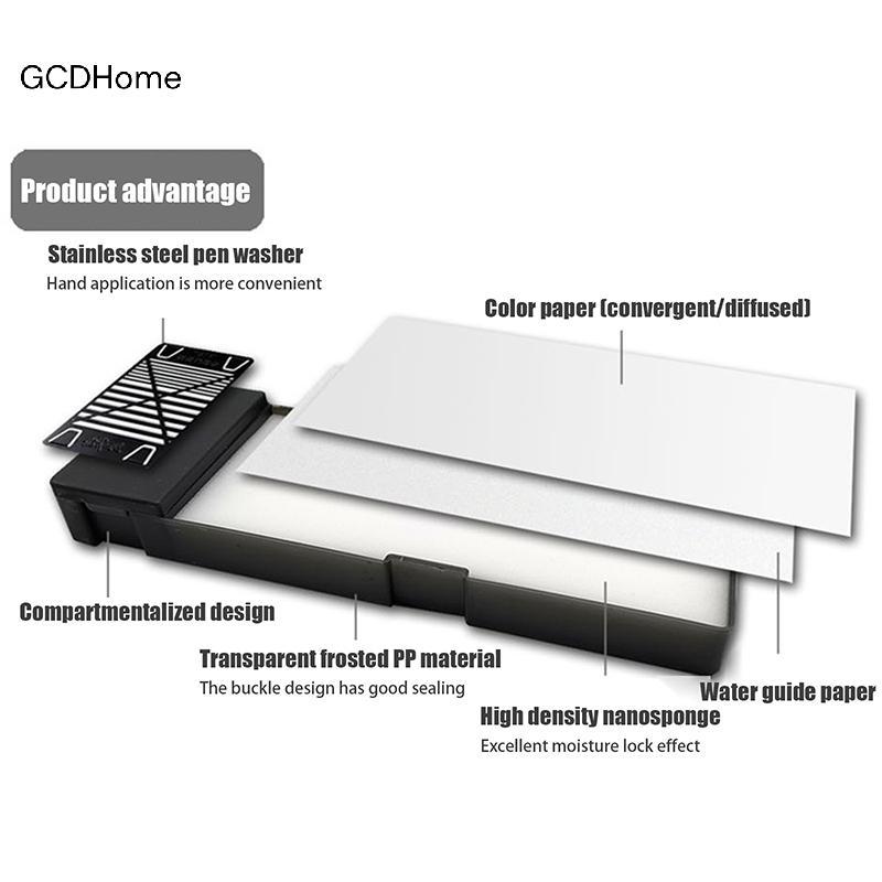 GCDHome Acrylic Model Coloring Wet Palette 20 Lưới Lưu Trữ Giữ Sơn Ướt Lý Tưởng Cho Dễ Dàng Lớp Tranh Studio Tool HOT