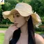 Mũ rơm chống nắng vành rộng dành cho nữ, dễ gấp gọn, phù hợp đi biển mùa hè