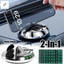 360° Giá đỡ điện thoại ô tô xoay - Giá đỡ bảng điều khiển 2 trong 1 có tấm phát sáng