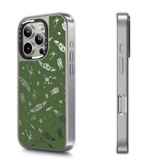 CASECASE X The MandalorianTM Và Họa Tiết Grogu Đen & Sliver Gương Hút Từ Tính IPhone Dành Cho IPhone 17 Air 16 15 14 13 12 Pro Max Plus Ốp Lưng Cứng Có Hộp Khắc Logo