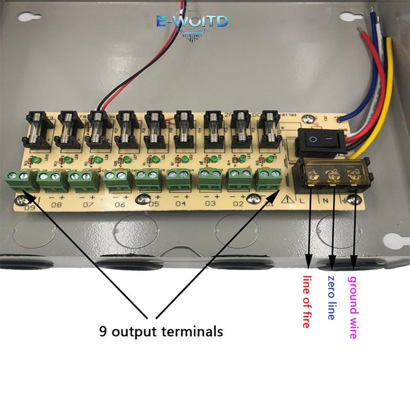 E-WOITD Chất Lượng Cao PCB Ban Thiết Bị Đầu Cuối 9 / 18 Chiều Giám Sát DC Ban Cấp Nguồn Cho Công Tắc Nguồn Điện Dòng Điện Dây LED E-WOITD