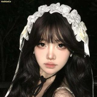 Mũ Quấn Đầu Tai Mèo Ren HABITATCO - Phụ Kiện Tóc Cho cosplay và Style Lolita