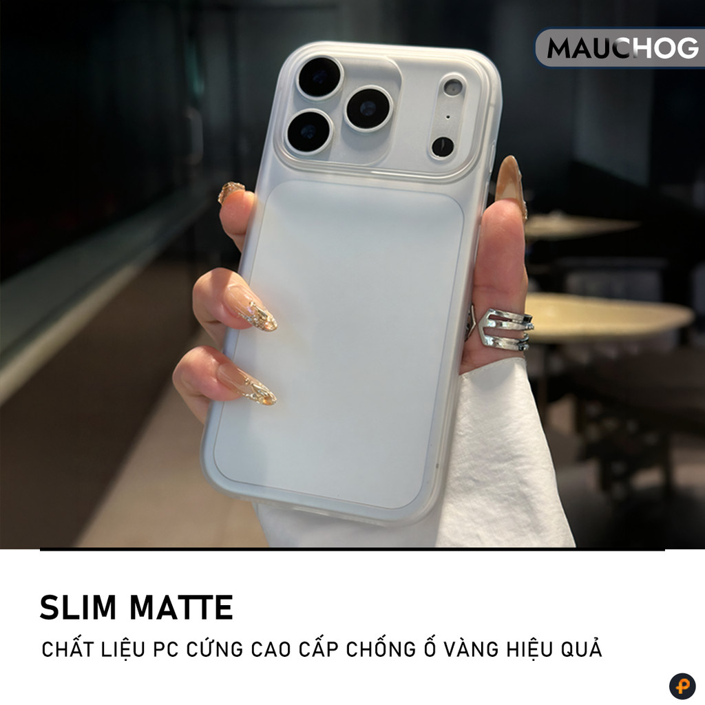 Ốp Siêu Mỏng Nhám Mờ Chống Vân Tay Nhựa Cứng Slim Cho Điện Thoại iPhone 17 Pro Max 16 15 14 13 12