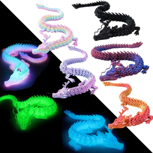 Tích hợp mô hình rồng in 3D, khớp nối di động với kết cấu tỷ lệ rõ ràng và gradient đầy màu sắc, quà lưu niệm sáng tạo cho sinh nhật và lễ hội.