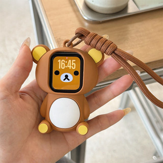Ốp bảo vệ silicon hình gấu hoạt hình hoạt hình Thích hợp cho iwatch S11 10 9 8 7 ULTRA 6 5 4 SE 3 2 1 Kích thước 38mm 40mm41mm42mm44mm45mm46mm49mm