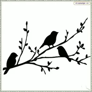 Chim sắt thủ công Nghệ thuật treo tường bằng kim loại Chim trên cành Cây chim mộc mạc Trang trí tường Quà tặng tân gia Dấu hiệu tường kim loại