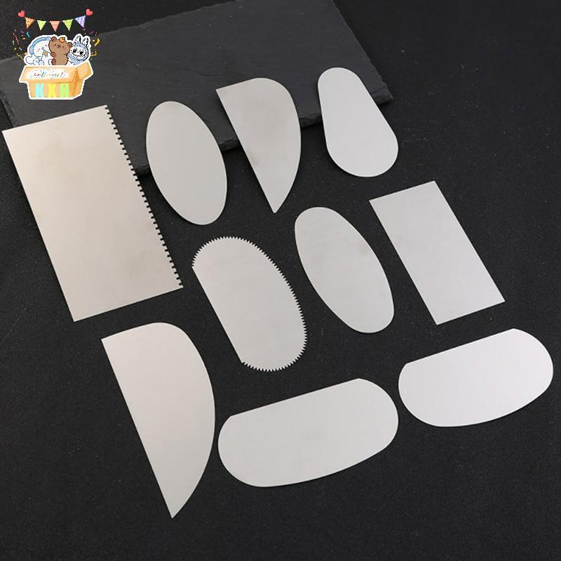 [KXH] 10 Chiếc Dụng Cụ Cạo Thép Đất Sét Gốm Cho Polymer Đất Sét Scraper Dụng Cụ Gốm Thép Răng Hàm Cạp Cắt Thép Dụng Cụ Gốm Sứ ELWW