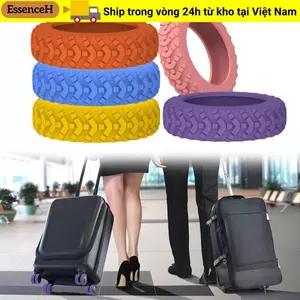 ESSENCEH 8 Cái / Bộ Vỏ Bảo Vệ Bánh Xe Vali Silicon, Giảm Ồn, Dùng Cho Hành Lý Du Lịch