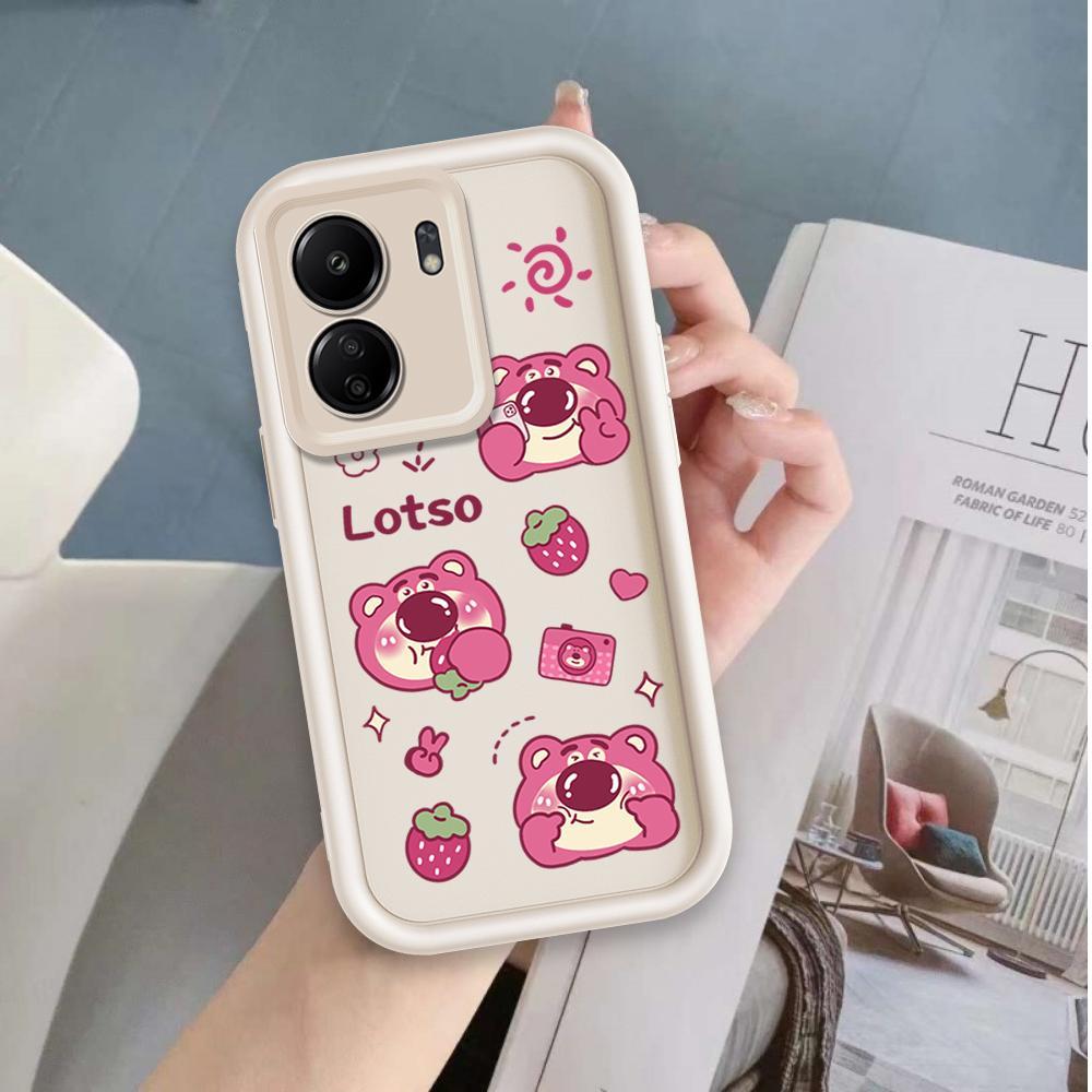 Ốp Lưng Cho Redmi 13C / POCO C65 Phim Hoạt Hình Silicon Bé Gái Vỏ Điện Thoại Mềm TPU Câu Chuyện Đồ Chơi Lotso Angel Eye Ốp Lưng Chống Sốc