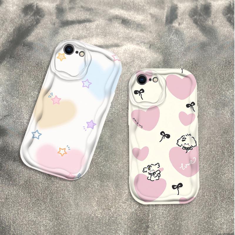Thích Hợp Cho iPhone 6 6S 6 Plus 6S Plus 7 8 Plus SE 2020 3D Mềm TPU Nơ Tình Yêu Vỏ Điện Thoại Chống Sốc