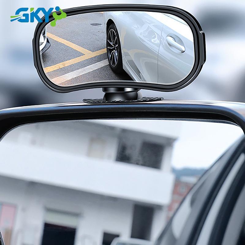 GKY 1 Gương Ô Tô Phụ Trợ Gương Chiếu Hậu Góc Rộng Bên Gương Phía Sau Ngược Điểm Mù 360° Phụ kiện ô tô có thể điều chỉnh GKY