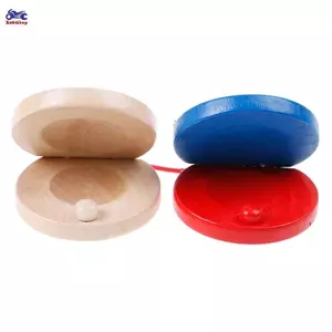 XOITOP Gỗ Castanets Trẻ Em Đồ Chơi Bộ Gõ Gỗ Flamenco Nhạc Cụ VN
