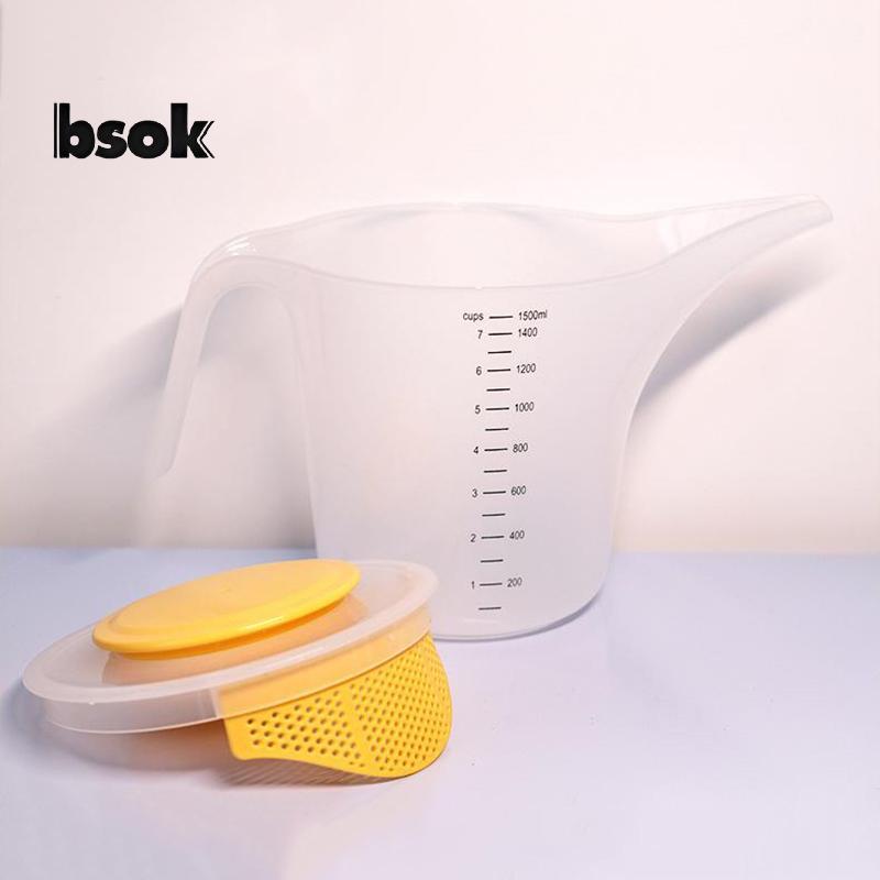 Cốc đo lường bằng nhựa trong suốt Trailblazer 1500ml có nắp để nướng và nấu ăn mới