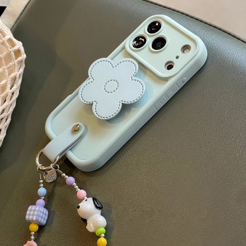 Mùa Hè Muối Biển Xanh Da Hoa Đứng Thích Hợp Cho iPhone17ProMax Ốp Điện Thoại Apple 16 Chain 15 Mềm