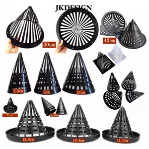 JKDESIGN 1 Cái Giỏ Giỏ Eel, 7.5 / 9 / 11 / 20 / 21 / 30cm Vỏ lồng câu cá hình côn Albus Loach, Nắp nhựa câu cá bẫy ngoài trời
