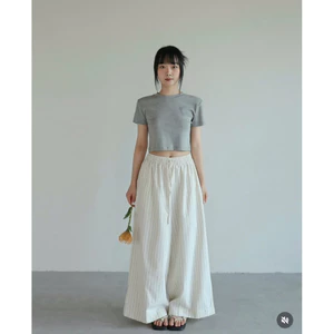 Quần Suông Sọc Linen MyaHouse