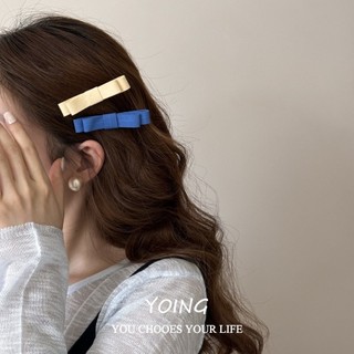 Yoing / Phong Cách Mới Phong Cách Hàn Quốc Màu Nơ Tóc Nữ Đầu Lưng Nửa Tie Tóc Mỏ Vịt Kẹp Tính Khí Cao Đuôi Ngựa Kẹp