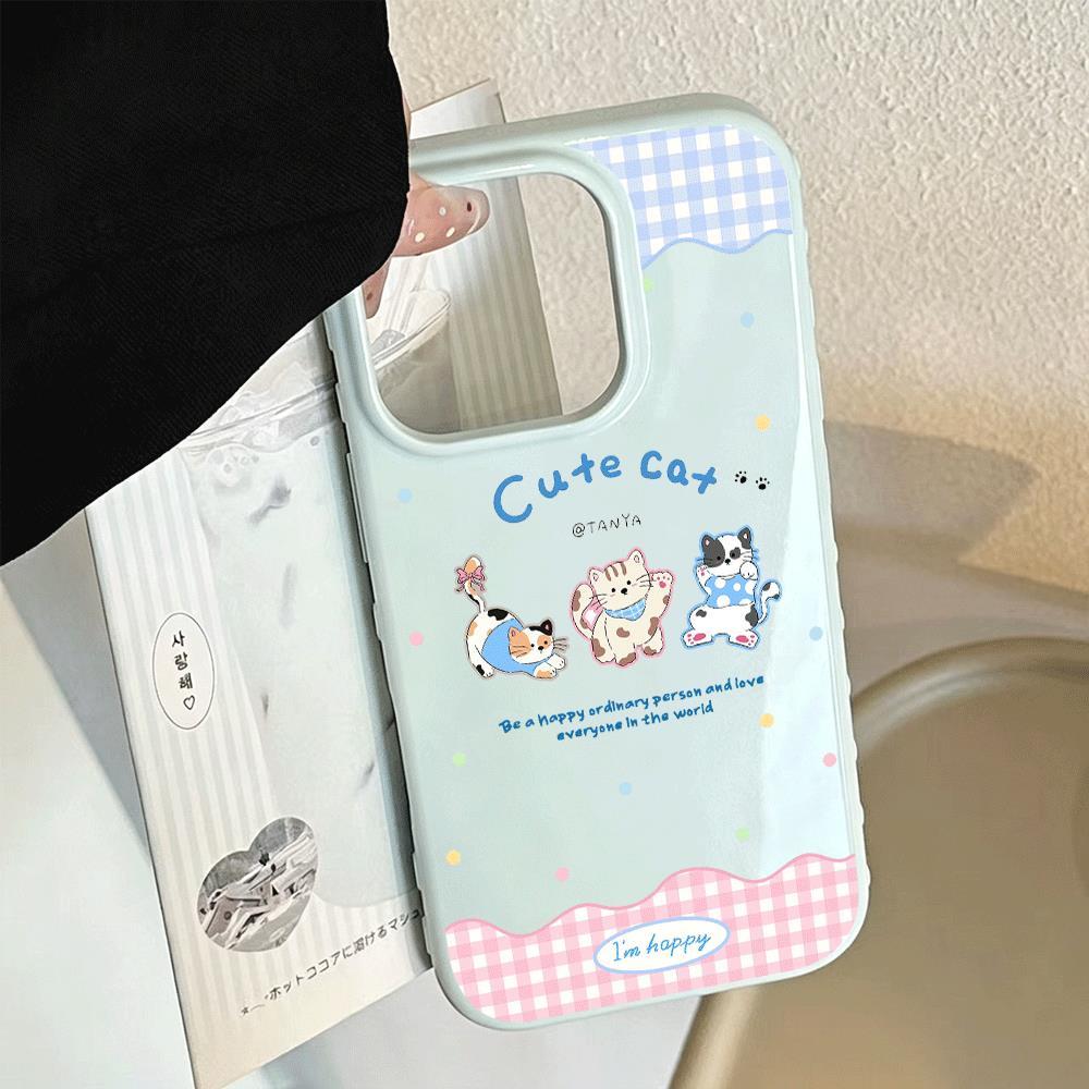 Ốp lưng hình mèo nhỏ cho iPhone 17/16/15, bảo vệ iPhone 14/13/12/11