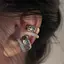 AqToCna 1Pc Xu Hướng Mới Zircon Hai Lớp Tai Không Xuyên Bông Tai Punk Kim Loại Hình Học Tai Dành Cho Nữ Y2K Trang Sức AqToCna