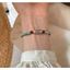 Tính khí cổ điển Bánh xe cầu nguyện màu ngọc lam 925 chúc may mắn cá tính Vòng tay nữ đa năng