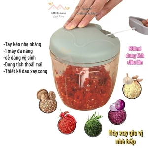 Xay cầm tay dây rút LUMERA xay thực phẩm, cối xay dung tích lớn cầm tay, máy xay 5 lưỡi thép