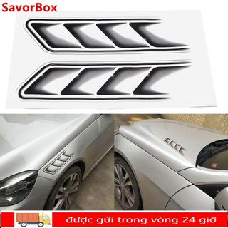 SAVORBOX Dán Xe Ô Tô Màu Đen Kiểu Dáng Chống Thấm Nước Chảy Fender Trang Trí