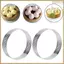 10 Chiếc Tròn Thép Không Gỉ Tart Nhẫn Tháp Bánh Khuôn Đục Lỗ Bánh Mousse Nhẫn, 8cm