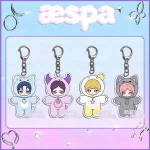 SQ11 AESPA KARINA Móc khóa Acrylic GISELLE WINTER Mặt dây chuyền NING Túi dễ thương Phụ kiện ngoại vi ngôi sao
