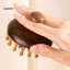Linh hồn| Bàn chải Massage da đầu bằng gỗ đàn hương Bàn chải mát xa da đầu bằng gỗ để thư giãn mọc tóc – Máy chà sàn Gua Sha di động dành cho nam giới Phụ nữ Chăm sóc tóc khô ướt