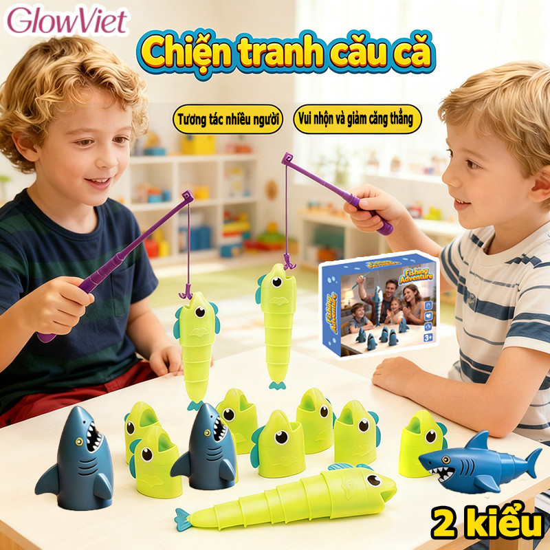 Đồ chơi câu cá cho trẻ em, có 2 kiểu mẫu, tương tác nhiều người, có thể gập lại, chất liệu an toàn, trò chơi trên bàn