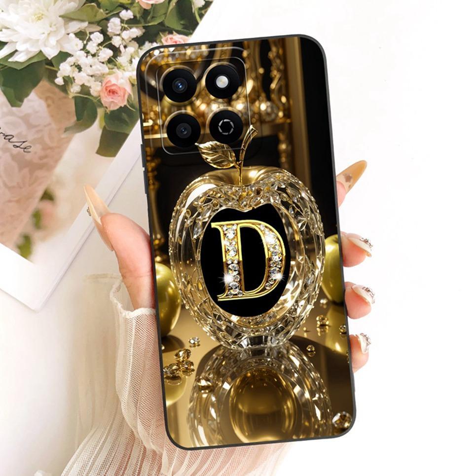 Ốp Điện Thoại Có Họa Tiết Chữ Cái Ban Đầu Dành Cho Honor 200 Smart Honor X7C 4G 5G Vỏ Silicon Lỏng Mềm Chống Sốc