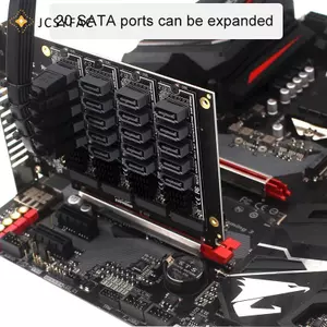 JCSYFAC M.2 NVME PCI-E PCIE X4 X8 X16 Đến 6 Cổng 3.0 SATA Adapter Card Riser III ASM1166 6GB / S Máy chủ khung gầm PCputer Mở rộng Mới