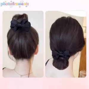 Khung Ảnh Nơ Tóc Giả Đầu Thịt Viên Nữ Kẹp Tăng Lông Tơ Cao Cấp Đầu Tóc Kẹp VN