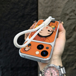 Ốp Lưng PBZZ Cho iPhone 14 Pro Max 14 plus 14 iPhone 15 Pro MAX Vỏ Điện Thoại Vỏ Mềm Silicon Chống Sốc Thiết Kế Mới Thẩm Mỹ Hoạt Hình Dễ Thương Có Dây Buộc Cho Bé Gái TBDTMD1