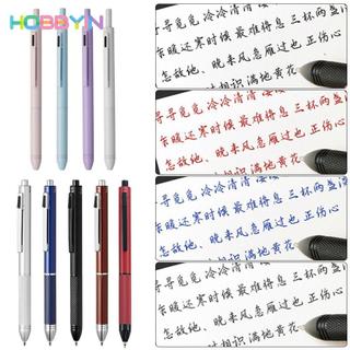 Bút bi 3 màu HOBBYIN, Bút đa chức năng cảm biến trọng lực 4 trong 1, Loại ép kim loại chất lượng cao 0.5mm Bút chì cơ học Văn phòng trường học