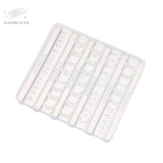 [hatheaven] 3D Ren Viền Móng Tay Nghệ Thuật Khuôn Silicon Váy Pháp Họa Tiết Trái Tim Ngôi Sao Giấy Nến Mẫu Tự Làm Dụng Cụ Khắc Phụ Kiện Làm Móng Tay Đẹp