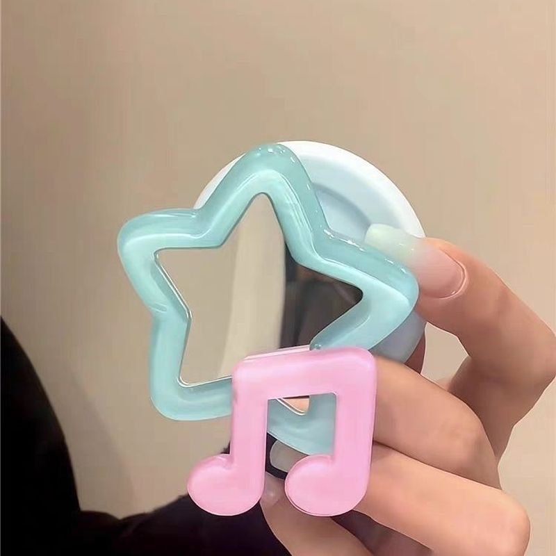 Cảm giác da|Nhỏ Tươi Nhiều Màu Sắc Ngôi Sao Note Gương Giá Đỡ Từ Tính Thích Hợp Cho Apple 17 Frosted Blue 16 Vỏ Điện Thoại Vỏ Bảo Vệ