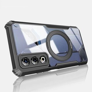 Ốp Điện Thoại Acrylic Trong Suốt Cho Nubia Neo 5 Pro 5 3 2 1 4G 5G Ốp Lưng Nubia Neo 3 5 GT Ốp Lưng Chống Trầy Xước Bền Với Giá Đỡ Từ Tính Full Camera Bảo Vệ B22