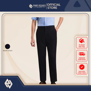 Quần âu nam Phan Nguyễn, chất liệu cao cấp bền chắc, mềm mát, nhanh khô, form slim fit QVL.829