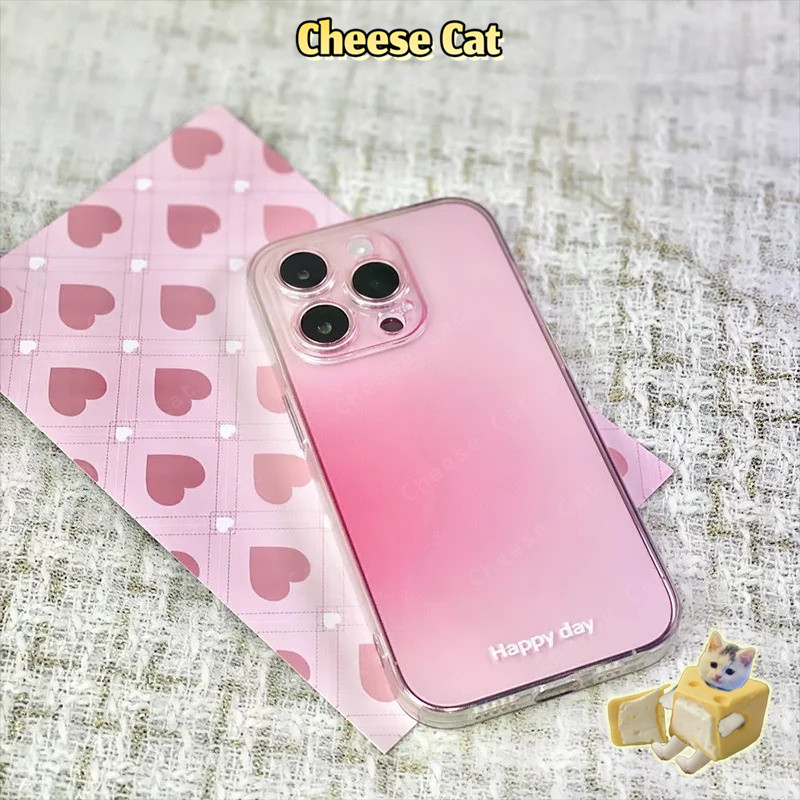 Ốp lưng iPhone màu gradient trong suốt TPU bảo vệ ống kính cho iPhone 16 15 14 13 12 11 17 Pro Max XR Xs 7Plus