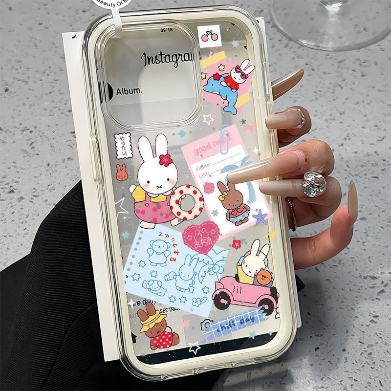 Bộ đồ bơi mùa hè thỏPhù hợp với vỏ điện thoại 17 Pro Max, iPhone 16 Pro/14 ba trong một