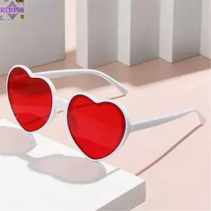 Kính râm hình trái tim RTJIFSS, Kính râm trái tim Halloween bảo vệ UV400, Kính mắt Cosplay mùa hè hợp thời trang dành cho nữ