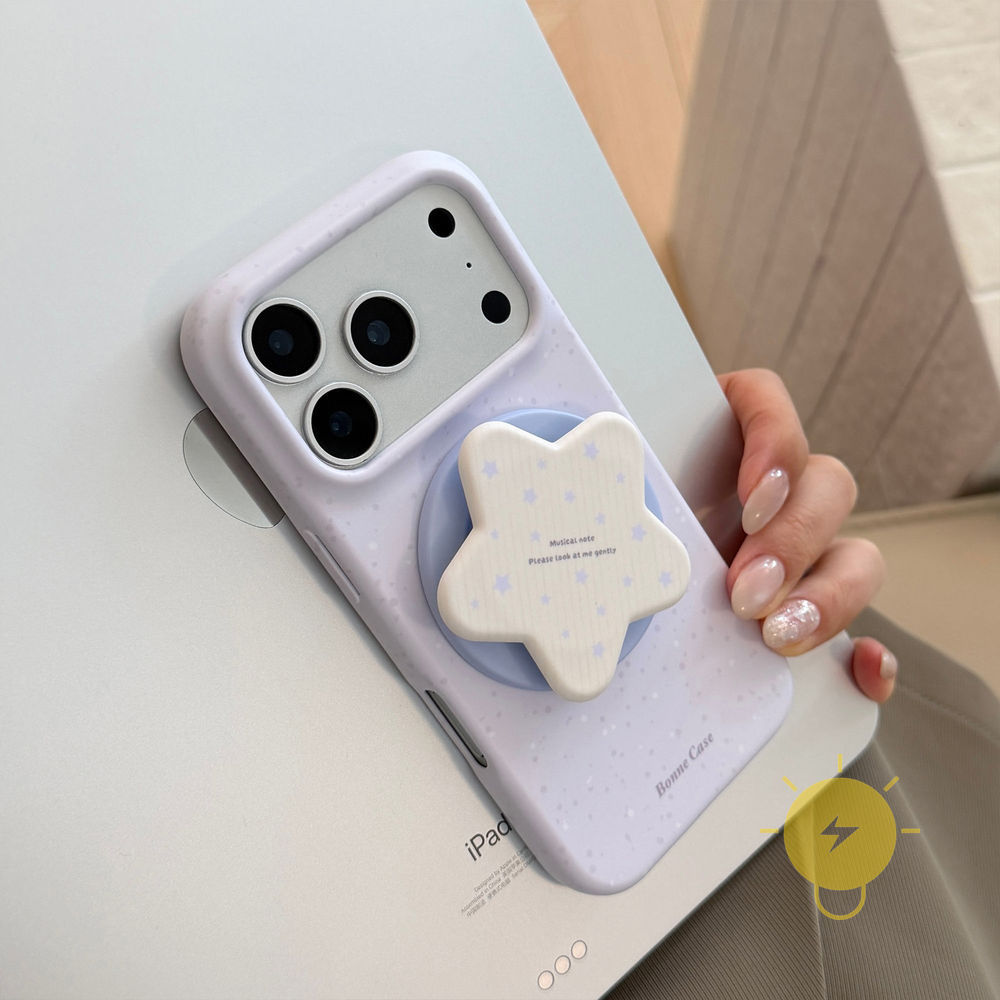 Phone Case For iPhone 17 Pro Max 16 15 14 13 with Griptok TPU Magnetic Splash-ink with Griptok Soft Aesthetic Korean Cute