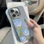 Hoa tulip màu xanh lam Phù hợp với vỏ điện thoại 1716, iPhone 15/14, ip màuoa văn lựu