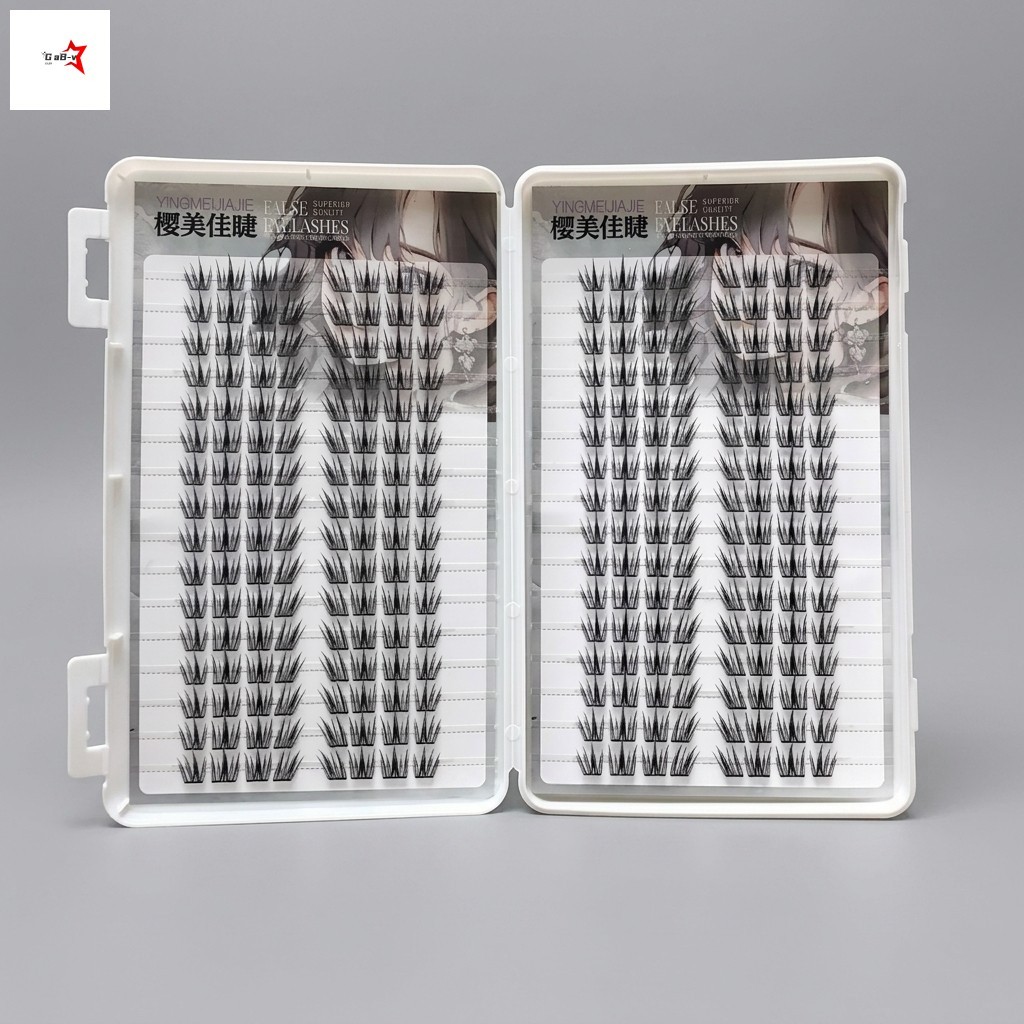 Phong cách Manga tự nhiên Lông mi giả Cụm đơn Thân cây vô hình C Curl 9-13mm