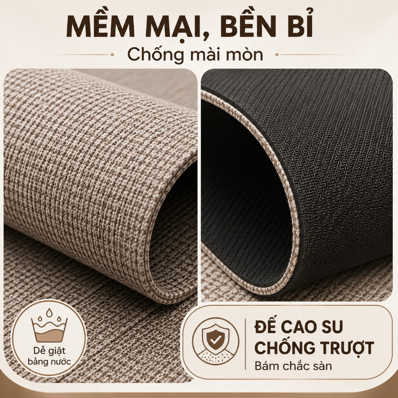 Thảm Diatomite Chống Trượt,50x80cm Và 50x150cm,thấm Hút Dầu Nước,giặt Sạch Tiện Lợi
