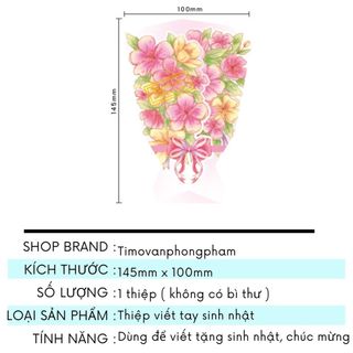 Thiệp Cute Hoa Mini Hoạt Hình Chúc Mừng Động Viên Bạn Bè Người Yêu Timo GQ75