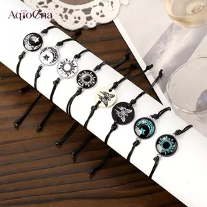 AqToCna 2 Cái / bộ Vòng Tay Mặt Trời Dạ Quang Cá Tính Cho Người Yêu Dây Bướm Quyến Rũ Tiệc Tình Bạn Phụ Kiện Trang Sức Cặp Đôi Quà Tặng AqToCna