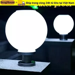 Đèn trụ cột SNUGHOUSE, Đèn trụ cột tế bào 3 màu bằng thép không gỉ, Đèn LED điều khiển ánh sáng thông minh chống nước ngoài trời 20 / 25CM Bóng tròn cho trụ cột biệt thự sân vườn